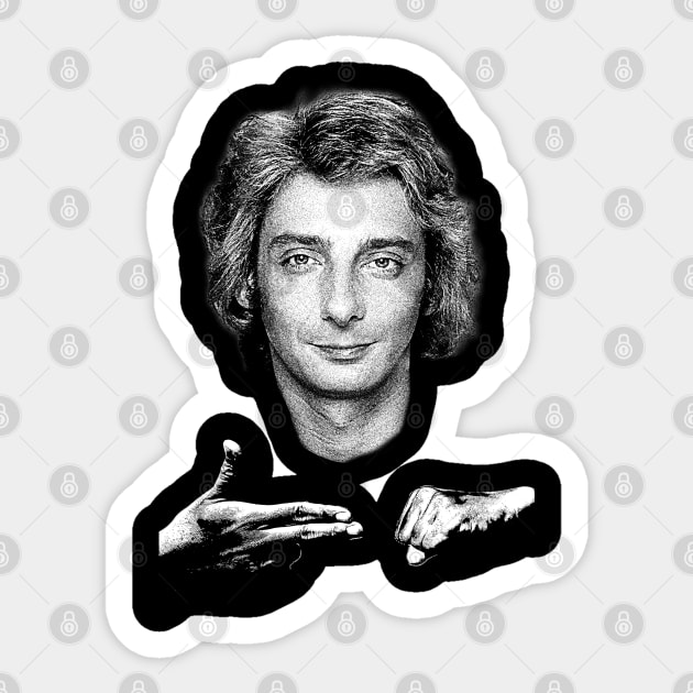 Barry Manilow Style Run The Jewels Sticker by Hand And Finger